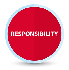 Responsibility flat prime red round button