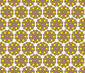 brown hexagonal abstract pattern