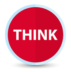 Think flat prime red round button
