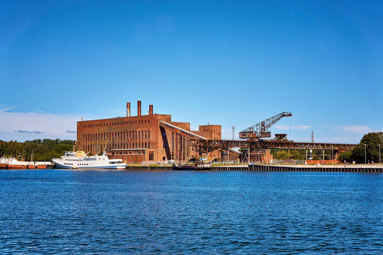 Military boats and military factory in the port of Peenem&uuml;nde.