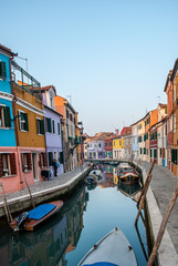 Italy. Streets and channels on the Island of Burano