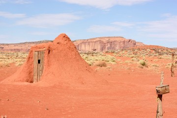 Navajo hut in Monument Valley American Southwest Desert