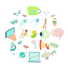 Update icons set. Cartoon set of 25 update vector icons for web isolated on white background