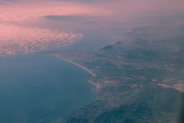 Spanish coast from the plane
