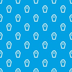 Pharaoh coffin pattern vector seamless blue repeat for any use