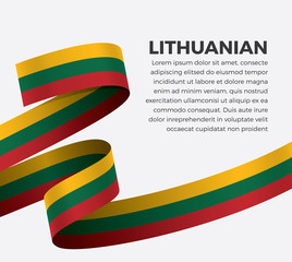 Lithuanian flag, vector illustration on a white background