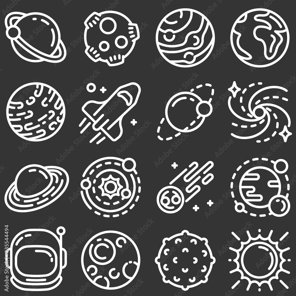 Poster broccoli icon set. outline set of broccoli vector icons for web design isolated on gray background