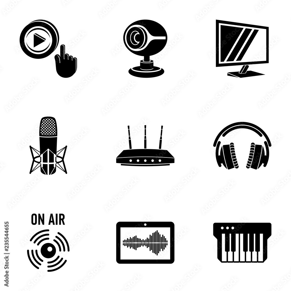 Poster eyesight icons set. simple set of 9 eyesight vector icons for web isolated on white background