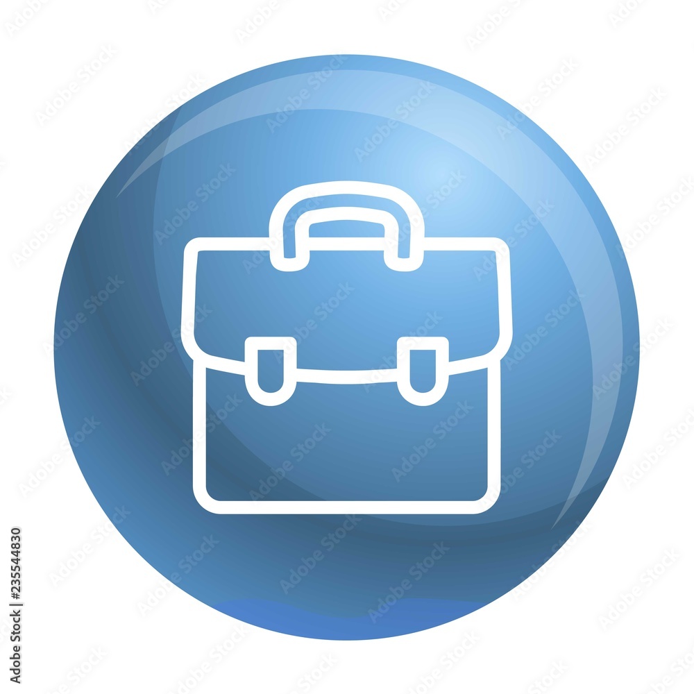 Poster suitcase icon. outline suitcase vector icon for web design isolated on white background