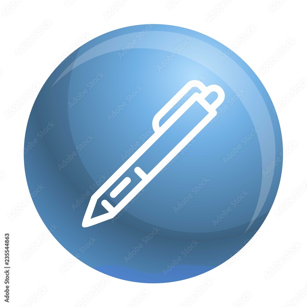 Poster pen icon. outline pen vector icon for web design isolated on white background