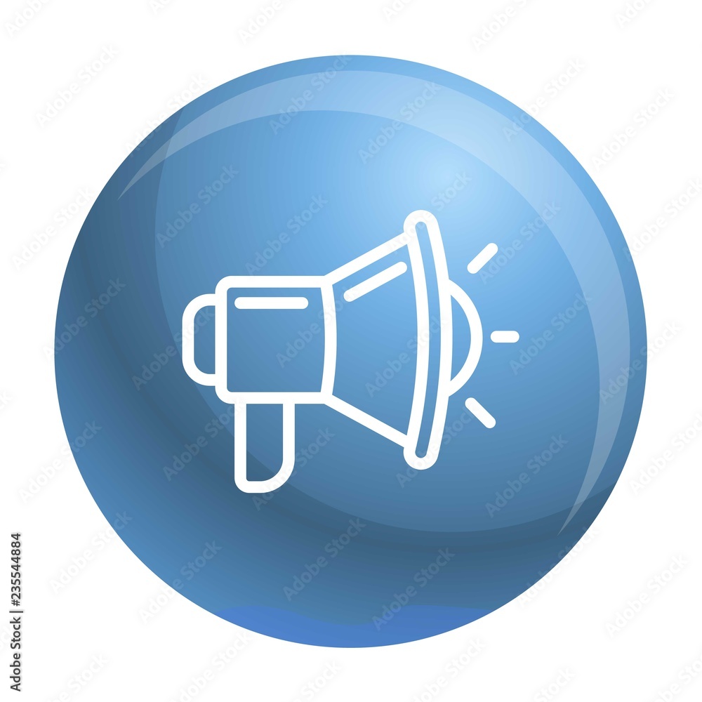 Poster megaphone icon. outline megaphone vector icon for web design isolated on white background
