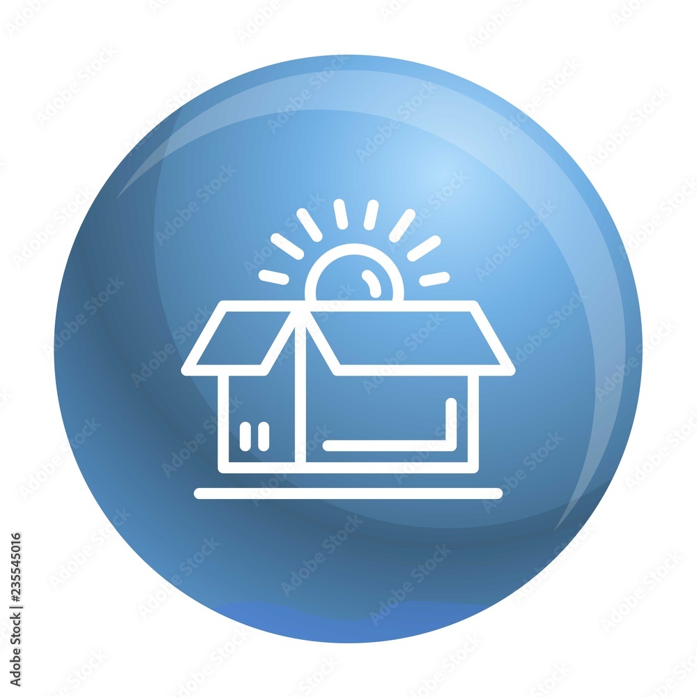 Aufkleber open brand box icon. outline open brand box vector icon for web design isolated on white background