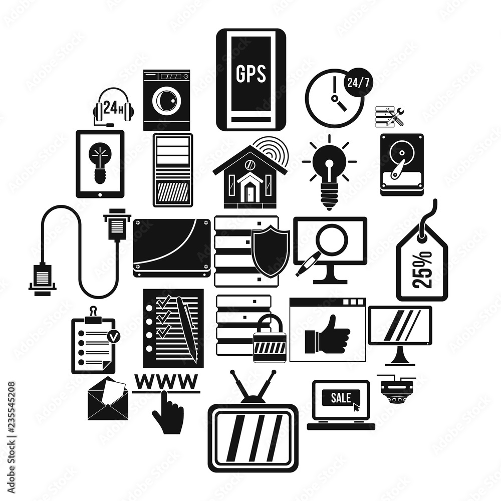 Poster helpful information icons set. simple set of 25 helpful information vector icons for web isolated on