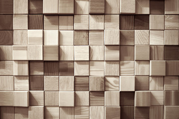 Wood squares wall