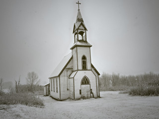 Fototapeta premium Old church in the winter