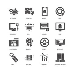 Sharing archives, Seo, Settings, Location, Browser, Target, Qual