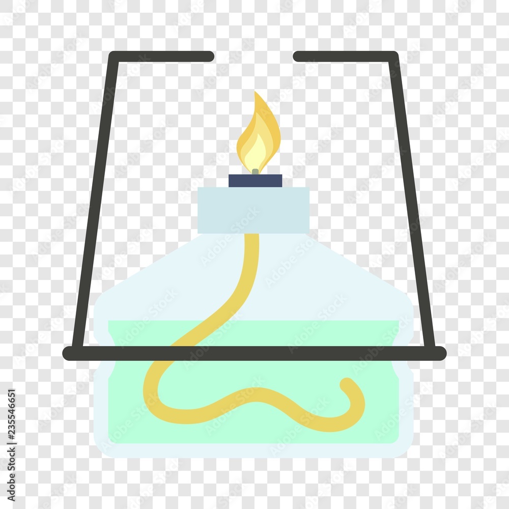Poster lab burner icon. flat illustration of lab burner vector icon for web design