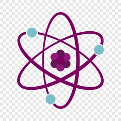 Atom icon. Flat illustration of atom vector icon for web design - obrazy, fototapety, plakaty