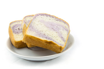 slice bread isolated on white background