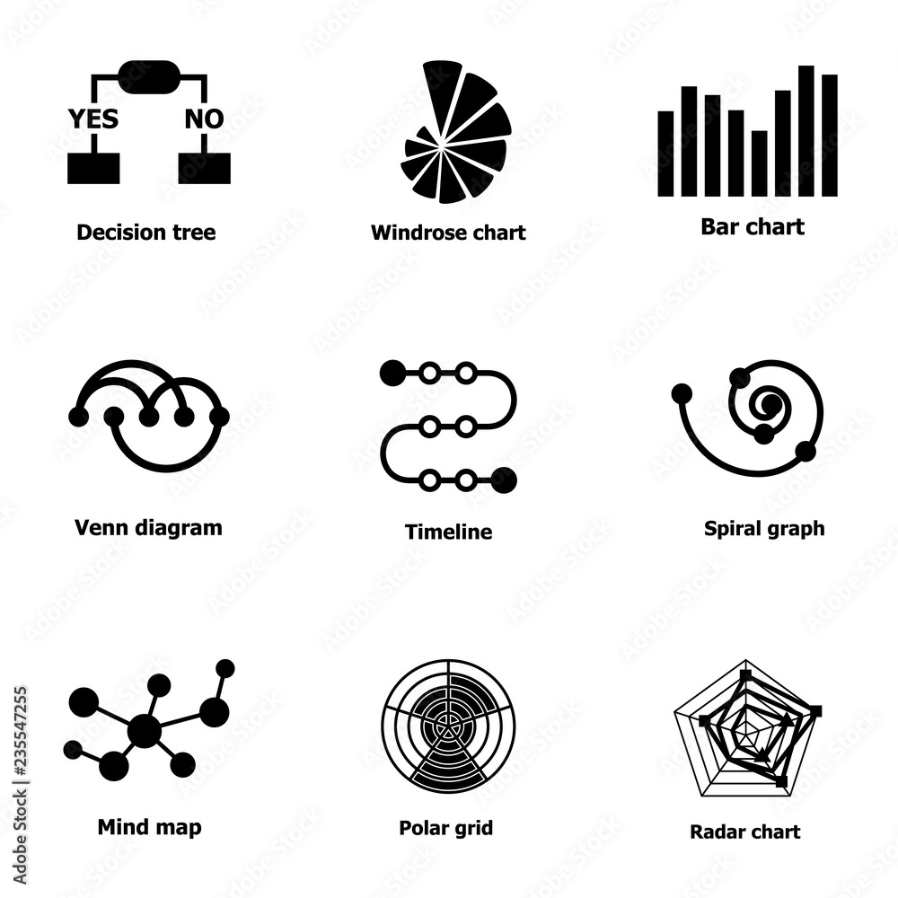Poster option icons set. simple set of 9 option vector icons for web isolated on white background