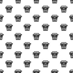 Old typewriter pattern seamless vector repeat for any web design