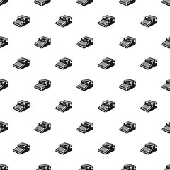 Newspaper typewriter pattern seamless vector repeat for any web design