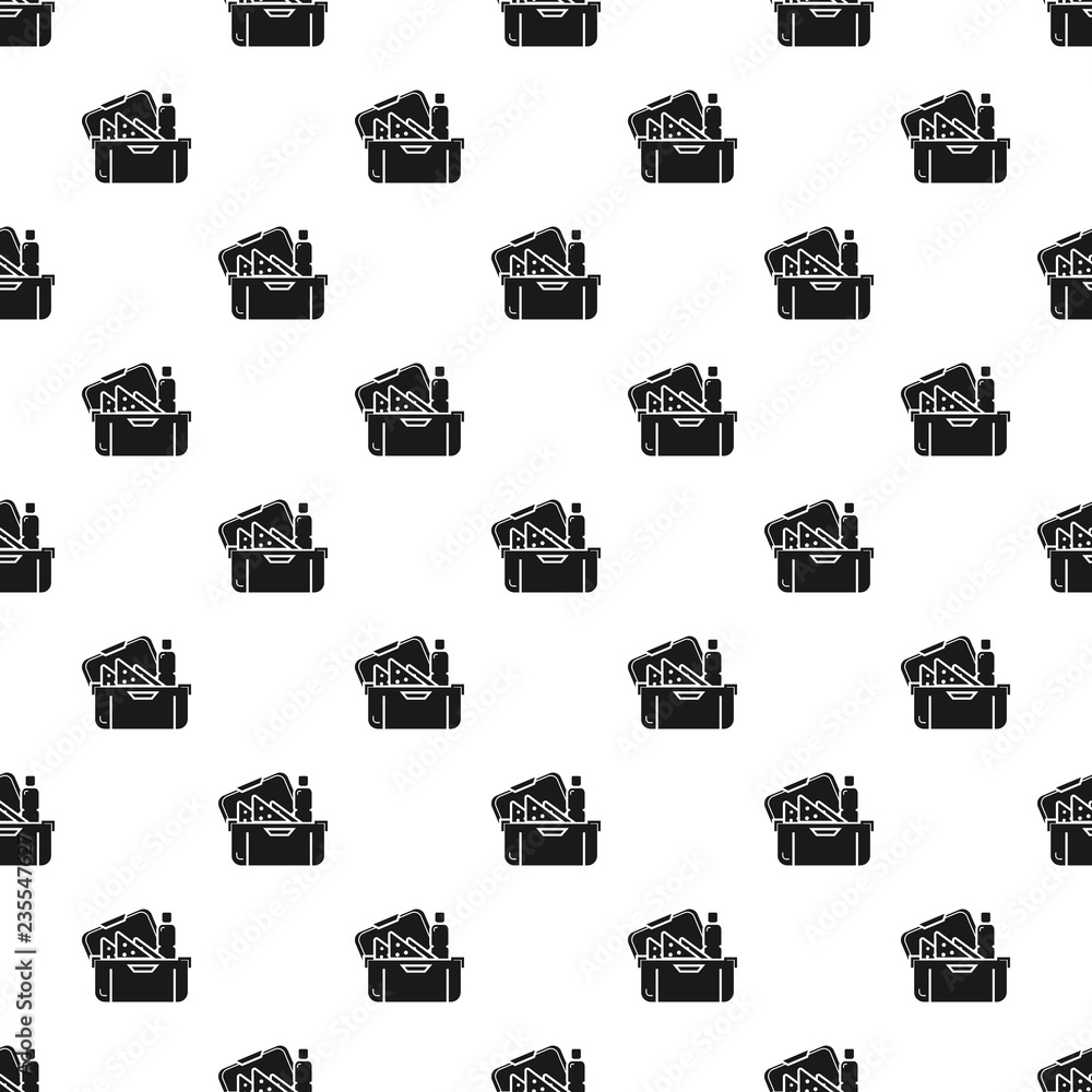 Poster Big lunchbox pattern seamless vector repeat for any web design