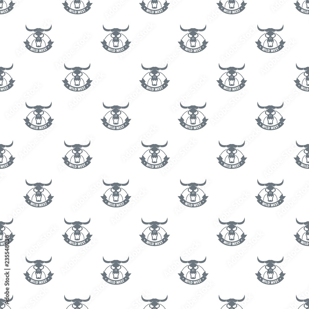 Poster wild west pattern vector seamless repeat for any web design