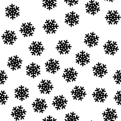 It is snowing. Seamless pattern of snowflakes. Christmas or winter theme vector background.