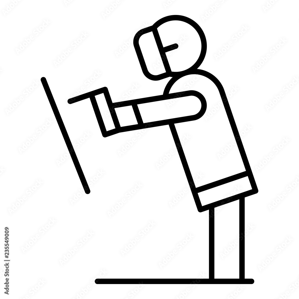 Poster welder working icon. outline welder working vector icon for web design isolated on white background