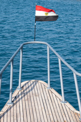 Egypt Flag on a boat