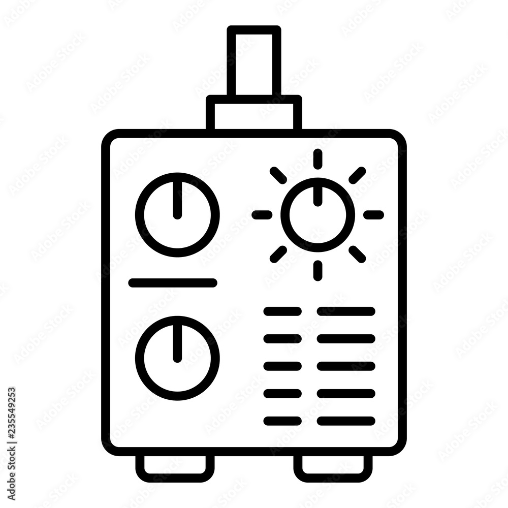 Poster welding machine icon. outline welding machine vector icon for web design isolated on white backgroun