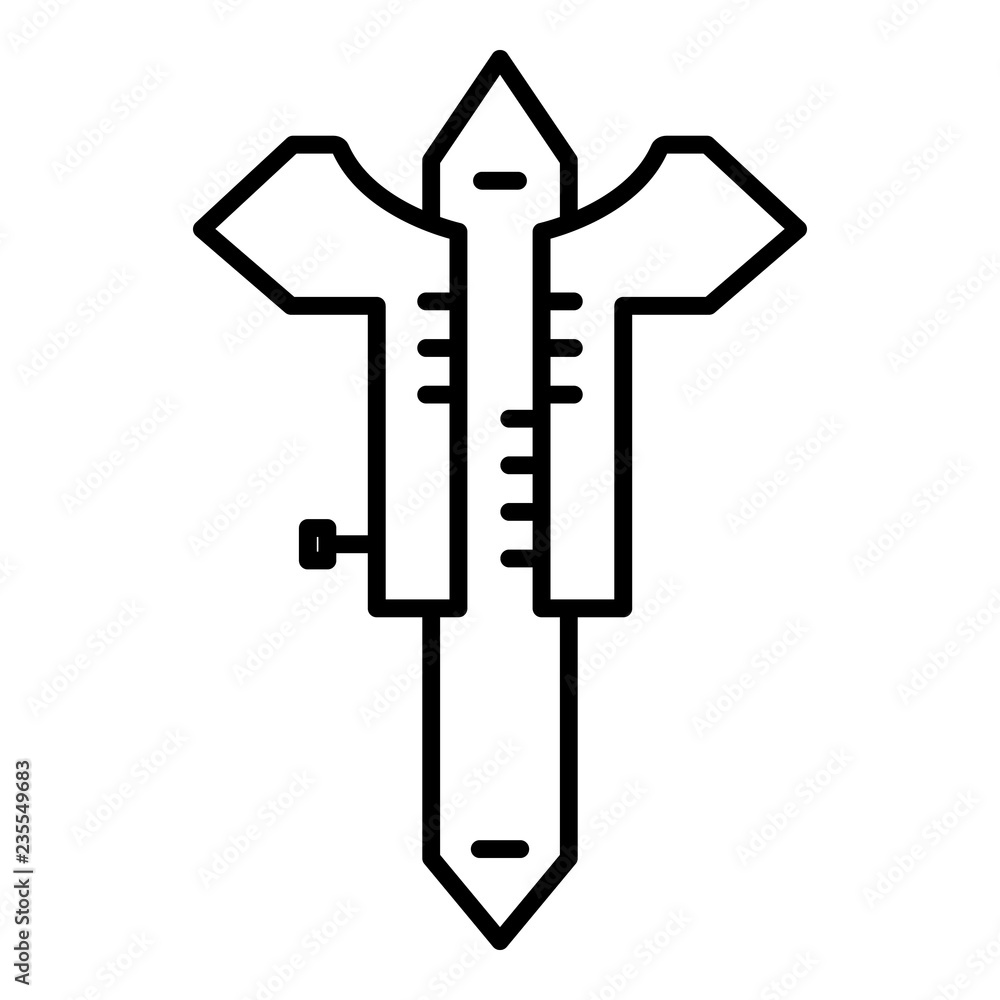 Poster welder measurement icon. outline welder measurement vector icon for web design isolated on white bac