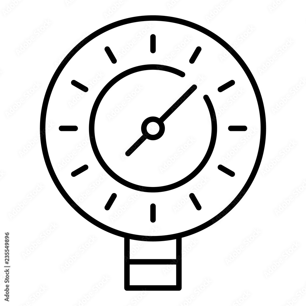 Poster welding manometer icon. outline welding manometer vector icon for web design isolated on white backg
