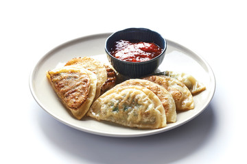asian food. fried dumplings