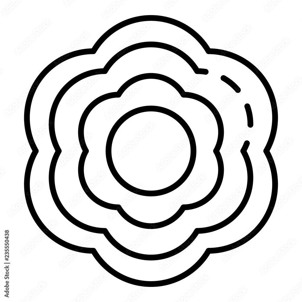 Poster Candy cookie icon. Outline candy cookie vector icon for web design isolated on white background