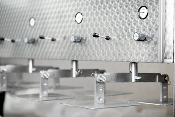 Professional press machine for cheese wheels at the manufacturing