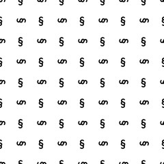Section signs seamless pattern. Vector paragraph marks background. Legal code or law theme.