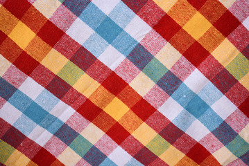 Plaid table cloth texture
