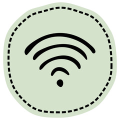 Wi Fi icon vector illustration on blue background