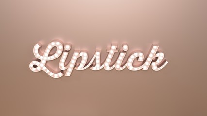 Lipstick Marquee In Pink On Pink Background