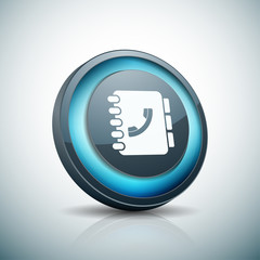 Phone book button illustration
