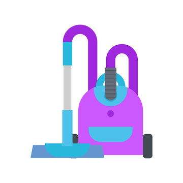 Vacuum cleaner icon. White backgroun. Vacuum sweeper. Vector illustration. EPS 10.