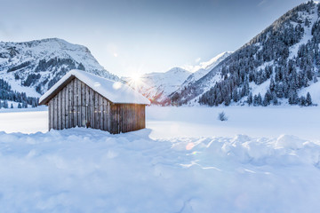 Winter in den Alpen