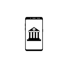 smartphone online banking vector icon for websites and mobile minimalistic flat design