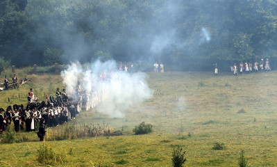 Fototapeta premium waterloo battle reenactment 