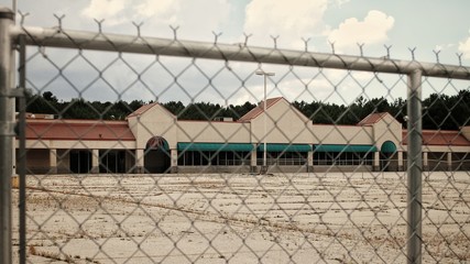 Abandoned strip shopping center.
