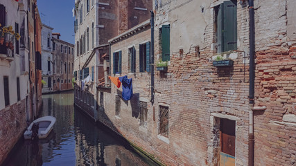Venetian houses and canals of Venice, Italy