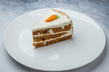 Carrot cake on plate