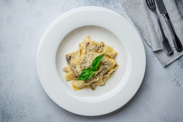 papardelle with porcini mushrooms